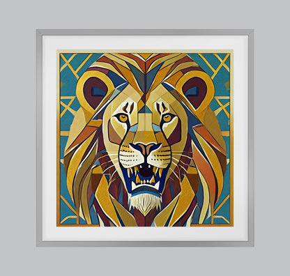 Mosaic Growling Lion